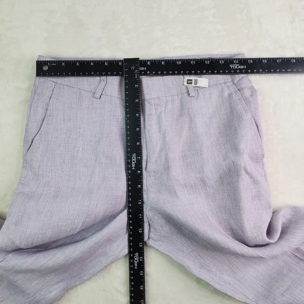 Baird McNutt Murano Alex Fit 100% Linen Pants Mens 30x32 Lavender Purple Trouser